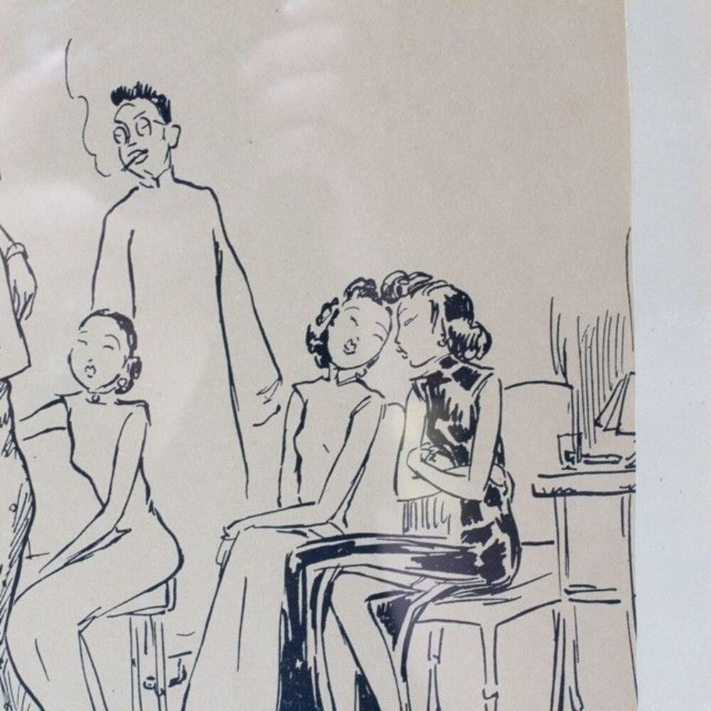 Vgt Friedrich Schiff MCM Art Deco Old Shanghai Modern Girls Queer Lithography - Picture 5 of 5